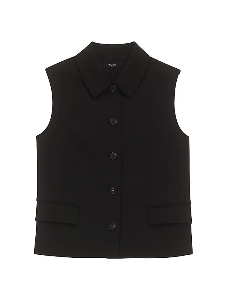 Tailored Wool-Blend Vest