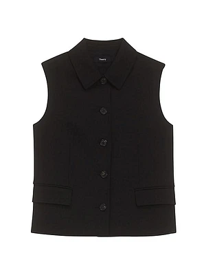 Tailored Wool-Blend Vest