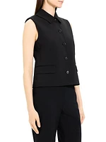 Tailored Wool-Blend Vest