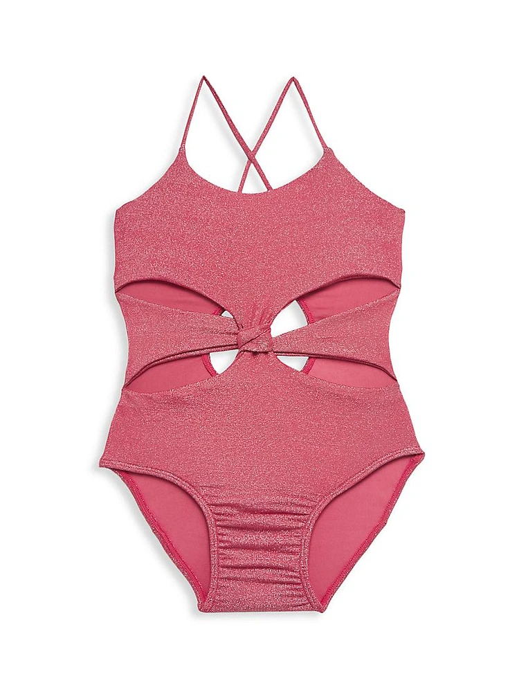 Little Girl's Karla Cut-Out One-Piece Swimsuit