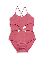 Little Girl's Karla Cut-Out One-Piece Swimsuit