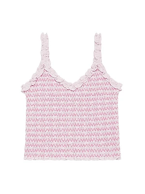 Girl's Shari Smocked Eyelet Top