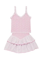 Girl's Shari Smocked Eyelet Top