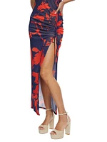 Hadyl Printed Mesh Maxi Dress