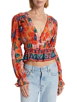 Marias Cotton Voile Crop Blouse