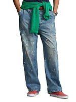 Paint Splatter Straight-Leg Carpenter Jeans