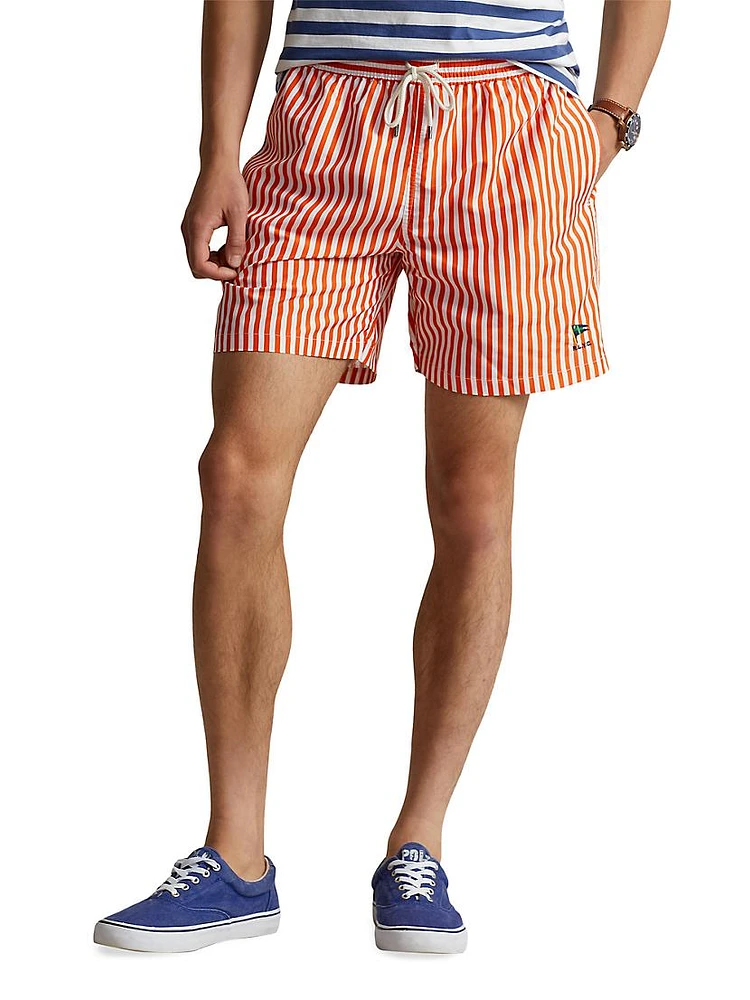 Striped Swim Trunks