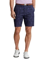 Graphic Flat-Front Shorts