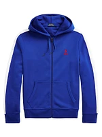 Full-Zip Double-Knit Logo Hoodie