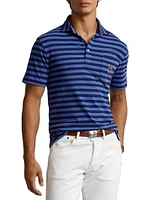 Lisle Striped Cotton Polo Shirt