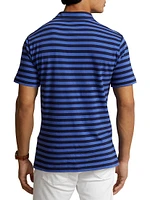 Lisle Striped Cotton Polo Shirt