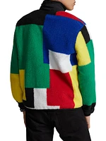 Hi Pile Colorblocked Fleece Jacket