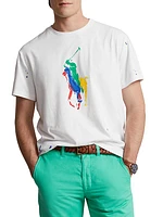 Paint Splatter Big Pony Logo T-Shirt