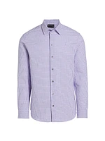 Checked Cotton Button-Front Shirt