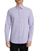 Checked Cotton Button-Front Shirt