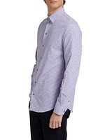 Checked Cotton Button-Front Shirt