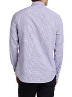 Checked Cotton Button-Front Shirt