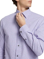 Checked Cotton Button-Front Shirt