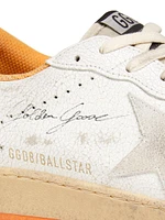 Ball Star Crackled Leather Sneakers