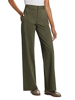 Twill Wide-Leg Pants