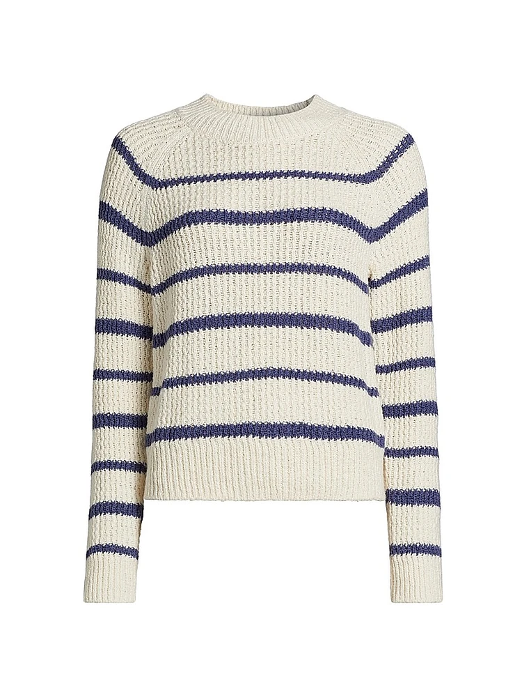 Cotton-Blend Striped Sweater