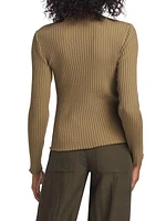 Rib-Knit Henley Top