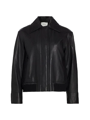 Leather Bomber Jacket