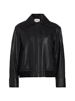 Leather Bomber Jacket