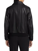 Leather Bomber Jacket