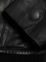 Leather Bomber Jacket