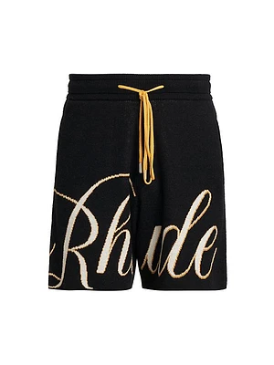 Script Logo Knit Shorts