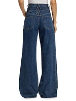 Re-Worked Eva Double Waist High-Rise Wide-Leg Jeans