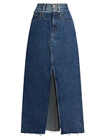Re-Worked Dallas High-Rise Denim Maxi Skirt