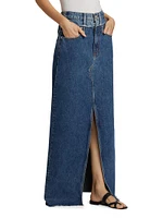 Re-Worked Dallas High-Rise Denim Maxi Skirt