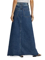 Re-Worked Dallas High-Rise Denim Maxi Skirt