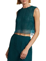 Geometric Lace Crop Top