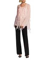 Ruffled Silk Chiffon Blouse