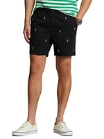 Stretch-Twill Flat-Front Shorts