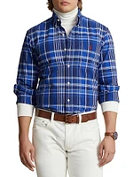 Classic Oxford Plaid Long-Sleeve Sport Shirt