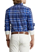 Classic Oxford Plaid Long-Sleeve Sport Shirt