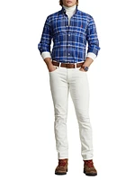 Classic Oxford Plaid Long-Sleeve Sport Shirt