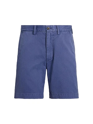 Twill Flat-Front Shorts