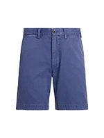 Twill Flat-Front Shorts