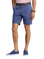 Twill Flat-Front Shorts