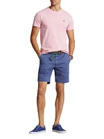 Twill Flat-Front Shorts