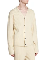 Torben Rib-Knit Button-Front Shirt