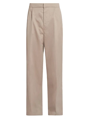 Kevin Cotton Mid-Rise Pants