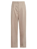 Kevin Cotton Mid-Rise Pants