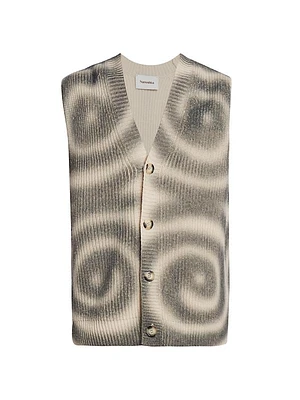 Terence Spiral Wool-Blend Sweater Vest