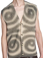 Terence Spiral Wool-Blend Sweater Vest